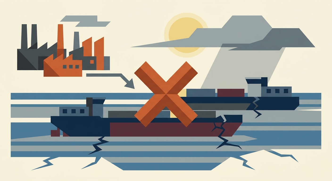 Minimalist geometric vector illustration showing abstract blue wavy lines representing low water levels.